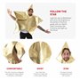I LOVE FANCY DRESS - Costume de Noël pour adulte - Costume d'étoile grand doré avec trous pour le visage et les bras - Unisexe -