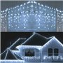 SHATCHI Lumières de Noël en Forme de glaçon Cascade 240 LED 5 m – Multifonction 8 Modes d'éclairage