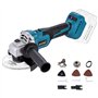 KATSU FIT-BAT 21V Meuleuse d'Angle sans Fil Brushless 115mm 125mm Moteur sans Balais avec Kits d'Accessoires Multi-outils Oscill