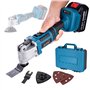 KATSU FIT-BAT 21V Outil Multifonction Oscillant sans Fil Brushless Moteur sans Balais avec 3