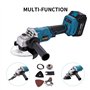 KATSU FIT-BAT 21V Meuleuse d'Angle sans Fil Brushless 115mm 125mm Moteur sans Balais avec 3,0Ah Batterie et Kits d'Accessoires M