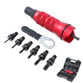 KATSU Tools 405530 Kit d'adaptateur de perceuse à riveteuse avec mandrins M3 M4 M5 M6 M8 M10 pour perceuses électriques sans fil