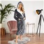 CityComfort Peignoir de bain en polaire douce pour femme - Robe de chambre - Gris - L