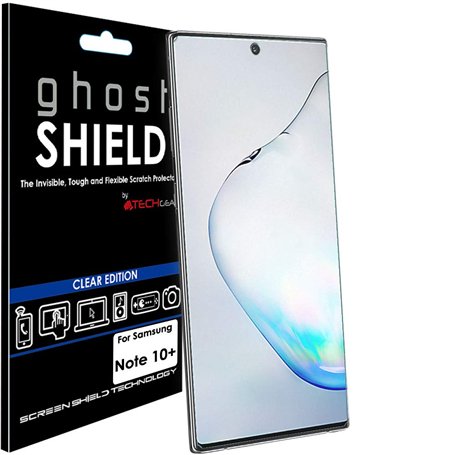 TECHGEAR Protection Écran Compatible avec Samsung Galaxy Note 10 Plus/Note 10+ 5G [ghostSHIELD] Film Protecteur Écran en TPU ave