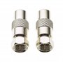 Connecteur de câble d'antenne TV coaxial de Type F mâle vers PAL mâle Adaptateur F mâle vers PAL idéal pour TV Lot de 2