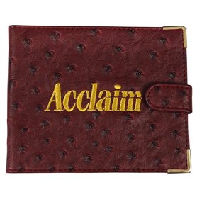Acclaim Porte-cartes de score pliable en cuir synthétique avec fermeture à bouton-pression 12,5 cm x 10 cm (bordeaux) Acclaim Porte-cartes de score pliable en cuir synthétique avec fermeture à bouton-pression 12