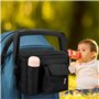 Cozlly Sac de Rangement pour Poussette, Organisateur Poussette Universelle, Sac Organisateur Poussette, Sac à Langer Poussette,