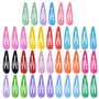 Litinliv 40 Pièces Barettes Cheveux Fille, 5cm Colorées Métal Snap Barette, Pince Cheveux Fille Femme Enfant, Pince à Cheveux, F