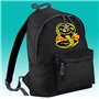 SmartyPants Sac à dos noir avec nom personnalisé Cobra Kai – Arts martiaux comédie karaté Kung Fu émission TV cinéma film enfant