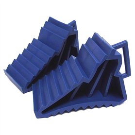 Pennine Paire de cales pour bloquer des roues de caravane - Bleu foncé