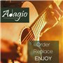 Adagio Pro Lot de 2 jeux de cordes légères pour guitare acoustique Calibre 11-50 Bronze phosphoreux Convient également comme cor