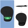TRIXES Coussin de Confort en Caoutchouc Noir Poignet Gel Reste Soutien Souris Tapis Souris