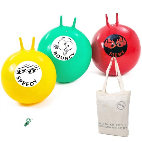 Garden Games Hopping Mad Ballon Sauteur pour Jeu de Course – Trio Pack