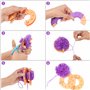 Curtzy Machine a Pompon en Plastique (Lot de 4) - 4 Tailles (3,5/5,5/7 et 9 cm) - Kit Pompons Loisirs Creatifs Réutilisable pour