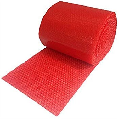 Emballage diamant 1 rouleau – Rouleau de papier bulle antistatique rouge Taille : 300 mm x 50 m. Idéal pour fournir une protecti
