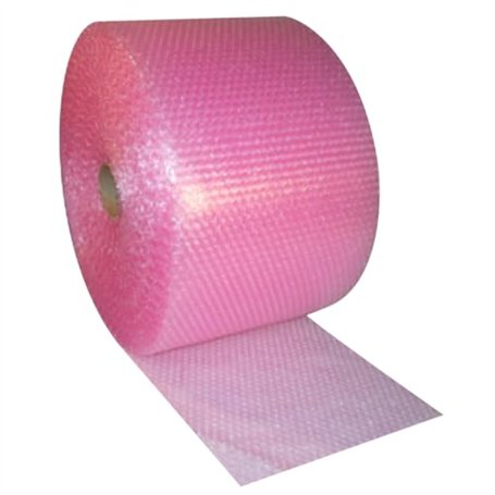 Diamond Packaging 1 rouleau de papier bulle antistatique rose. Dimensions : 750 mm x 25 m.