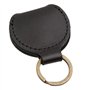 Pochette en cuir véritable noir avec jeton de chariot de votre sélection porte-clés pochette porte-clés porte-clés, Noir , L, Ga