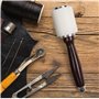 Handi Stitch Maillet Cuir - 20,5 cm - Maillet Caoutchouc de Nylon avec Manche en Bois - Outils Cuir pour Couture, Maroquinerie,