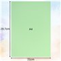 Lot de 50 feuilles de papier cartonné A4 vert menthe 160 g/m² pour imprimante photocopieuse
