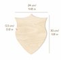 Creative Deco 2 x Formes Bouclier Bois | 30x24cm | Découpes Contreplaqués Non Peints | Decoration Tag Ornement Suspendus à Accro