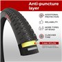Fincci Gravel Pneus 700 x 38c avec 2X Chambre a Air Presta 40-622 - Paire Pliable Tire 28 x 1.5 Pouces avec Protection Anti Crev