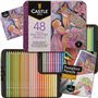 Castle Art Supplies Set de Crayons de Couleur Pastels | 48 Somptueuses Teintes plus Douces | Pour les Professionnels et Artistes