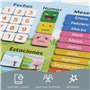 Chuckle - Calendrier Magnétique Enfant Avec Saisons, Dates Et Temps (EN ESPAGNOL) - 40x32 Cm - Jeu D'apprentissage Amusant Pour