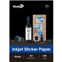 KOALA Papier photo auto-adhésif à jet d'encre Blanc Mat Impression d'étiquettes A4 100 feuilles