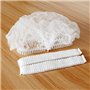 Omnitex Lot de 100 charlottes blanches de qualité supérieure Filets pour cheveux en maille hygiéniques jetables Charlottes à cli