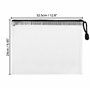Belle Vous Pochette Plastique Zip Transparentes (Lot de 12) - Pochette Zip A4 - Pochette Plastique Étanche Multi-Usages pour Voy