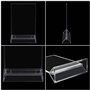 Kurtzy Porte Visuel A5 (Lot de 12) - L16 x H24,5 cm - Présentoir de Table/Comptoir Plastique Transparent Double Face Vertical -