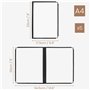 Belle Vous Protege Menu A4 - Lot 5 Porte Menu Restaurant 2 Page Double Face Style Américain - Pochette Menu Noires avec Coins Pr