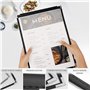 Belle Vous Protege Menu A4 (10 Pcs) - Porte Menu Restaurant 1 Page Double Face Style Américain - Pochette Menu Noires avec Coins