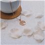Philip Jones Collier Arbre de Vie Plaqué Or Rose Créé avec des Cristaux Zircondia®