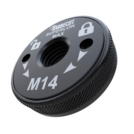1 x SabreCut GRNSCA 46mm M14 Meuleuse d'angle en phosphate noir robuste à changement rapide Écrou de bride de retenue de verrou
