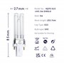 Aqua-Terra Lighting Lot de 2 ampoules de filtre de bassin 5 W – Ampoules UVC ultra violettes pour filtres et clarificateurs – Ba