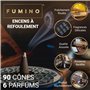 Encens Cone Refoulement Naturels Fumino Faits Maison Lot d’encens Essentiels de 6 boîtes 90 Cônes Backflow Masala Agarbatti Joss