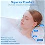 ADOV Coussin de bain ergonomique de luxe pour la tête et le cou avec 6 ventouses Technologie 4D Air Mesh - Coussin antidérapant