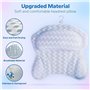 ADOV Coussin de bain ergonomique de luxe pour la tête et le cou avec 6 ventouses Technologie 4D Air Mesh - Coussin antidérapant