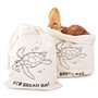 Joeji's Kitchen Bread Bag Lot de 2 sacs à pain en tissu coton pour vos pâtisseries - 30 x 40 cm Sac baguette écologique Zéro déc