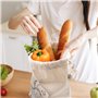 Joeji's Kitchen Bread Bag Lot de 2 sacs à pain en tissu coton pour vos pâtisseries - 30 x 40 cm Sac baguette écologique Zéro déc