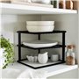 joeji's Kitchen Support à Assiettes Anti-basculement pour Placard de Cuisine, étagère d'angle 25 x 25 x 19 cm, Noir…