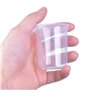 Pinsheng Lot de 6 Bécher Gradué en Plastique 50ml-500ml, Tasse à Mesurer en Silicone Verre Doseur Plastique Transparent pour Cui