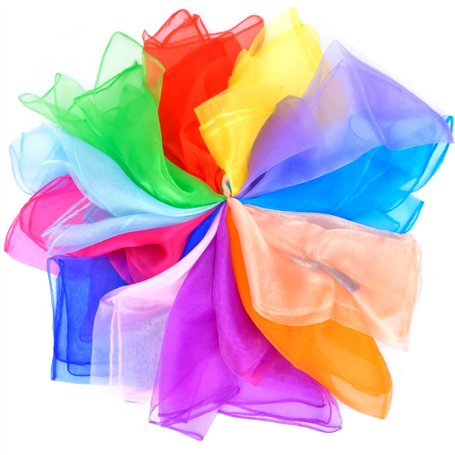 Pinsheng 12 pièces Foulards de Danse Colorées