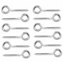 BELLE VOUS Crochets à Vis en Acier Inoxydable (Lot de 12) - Vis Oeillet M6 Robuste de 8 cm - Crochets Métalliques Autoperceurs p