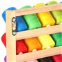 Kurtzy Support Bobine en Bois Mural 60 Bobines - Stand Organisateur avec Crochets Muraux - Debout ou Suspendu - Porte Bobine en