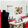 Kurtzy Support Bobine en Bois Mural 60 Bobines - Stand Organisateur avec Crochets Muraux - Debout ou Suspendu - Porte Bobine en