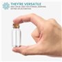 BELLE VOUS Lot de 50 Mini Fioles Vides en Verre avec Bouchons en Liège - 10 ml - Mini Pot en Verre Hermetique - Bonbonnière Mari