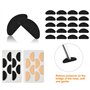 Jinlaili 40 Paires Coussinet de Nez en Mousse, Plaquettes de Nez Auto-Adhésives, Antidérapant Coussinets de Nez, Lunettes Nez Pa