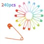 Épingles de Nourrice, Épingles de Sécurité Colorées 32mm, 240 pièces Épingles de Sécurité avec Boîte, pour Bricoler DIY Épingler